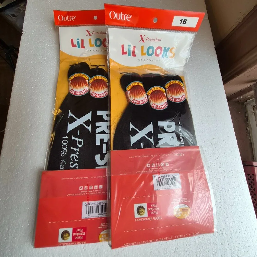 2 Packs Outre Xpression Lil Looks Kids - 3X PRE STRETCHED CALMING BRAID 32